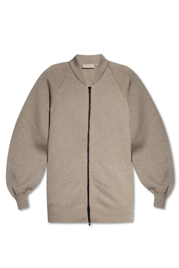 Slim Fit Monogram T-Shirt Lace-Up V-Neck Sweater