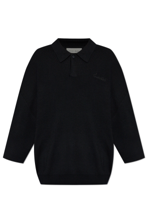 Oversized wool polo