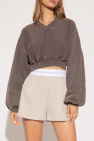 Alexander Wang Emory Park wrap back shirt with tie waist in buttermilk poplin