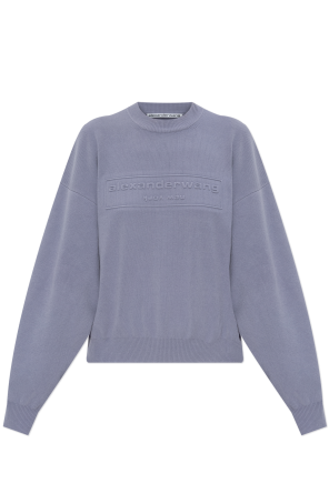 Sweater with embossed logo