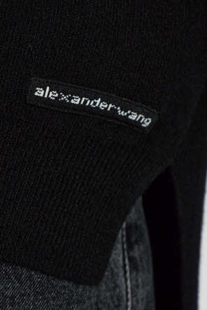 Alexander Wang Vlnený sveter s asymetrickým strihom