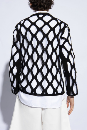 Comme des Garçons Black Lace-patterned genius sweater