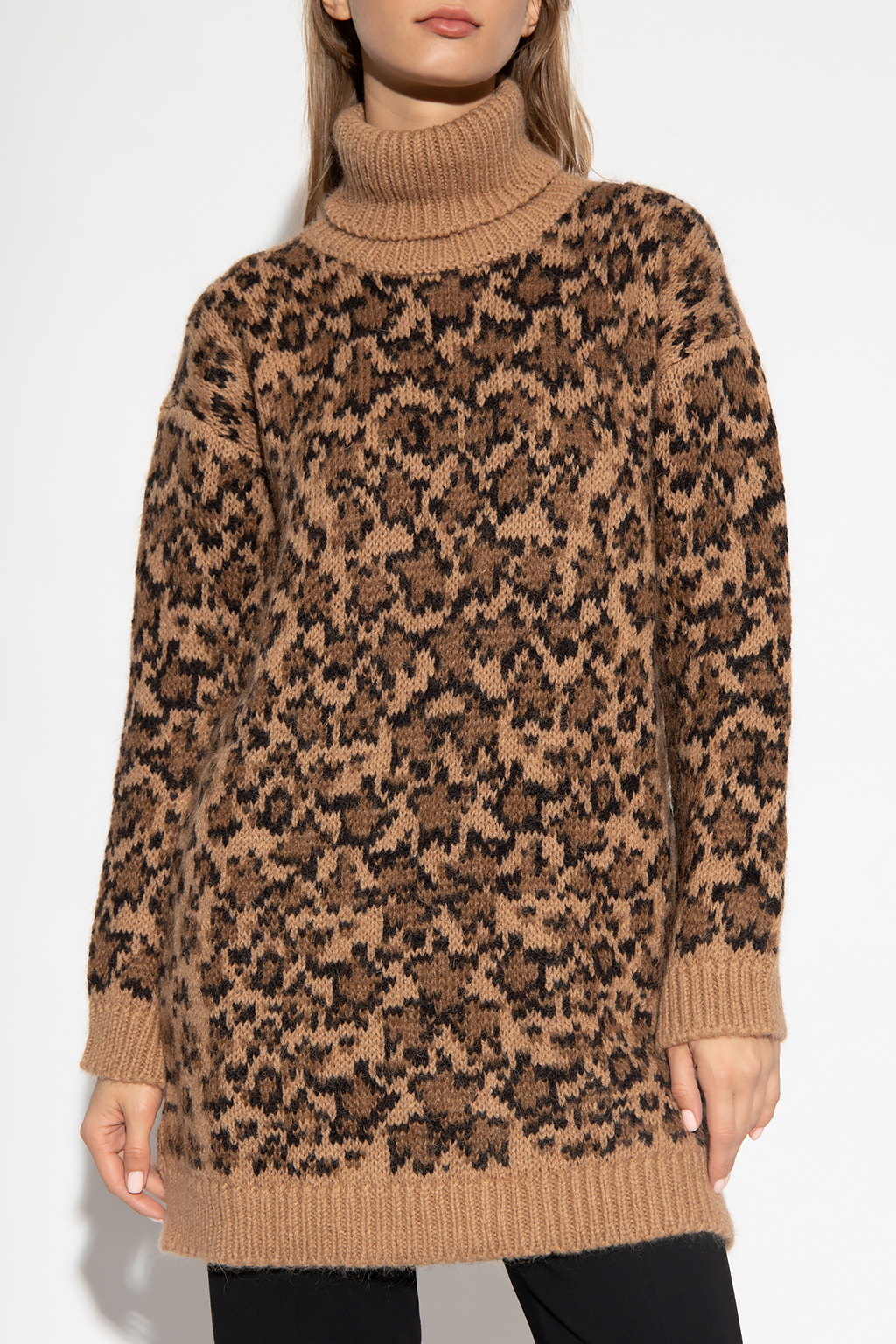 Red Valentino Turtleneck sweater with animal motif