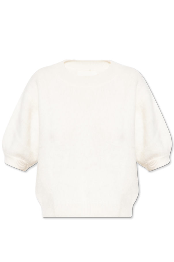 Lisa Yang ‘Juniper’ grey sweater with short sleeves