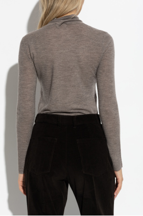 Lisa Yang Cashmere top with stand-up collar