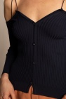 Jacquemus NAVY BLUE ‘Tordu’ rib-knit cardigan