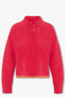 Cotton Cashmere Deep V Polo Sweater
