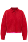 Polo Ralph Lauren player logo pima cotton knit half zip sweater in navy heather