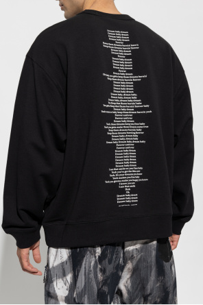 Jil Sander panelled collarless shirt Printed sweatshirt
