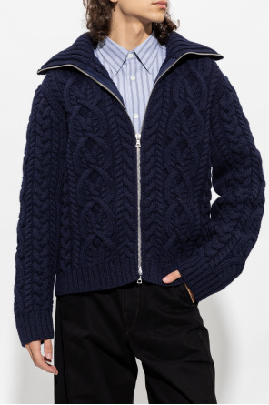 Dries Van Noten Wool cardigan with collar