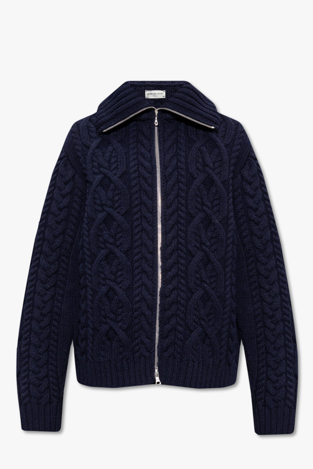 Dries Van Noten Wool cardigan with collar