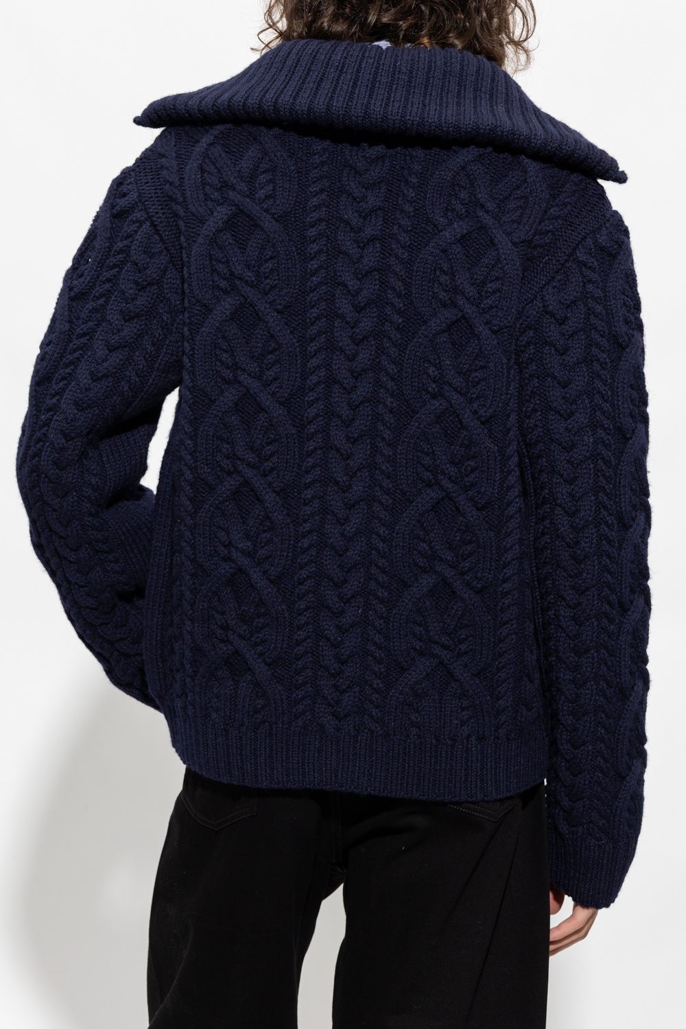 Dries Van Noten Wool cardigan with collar