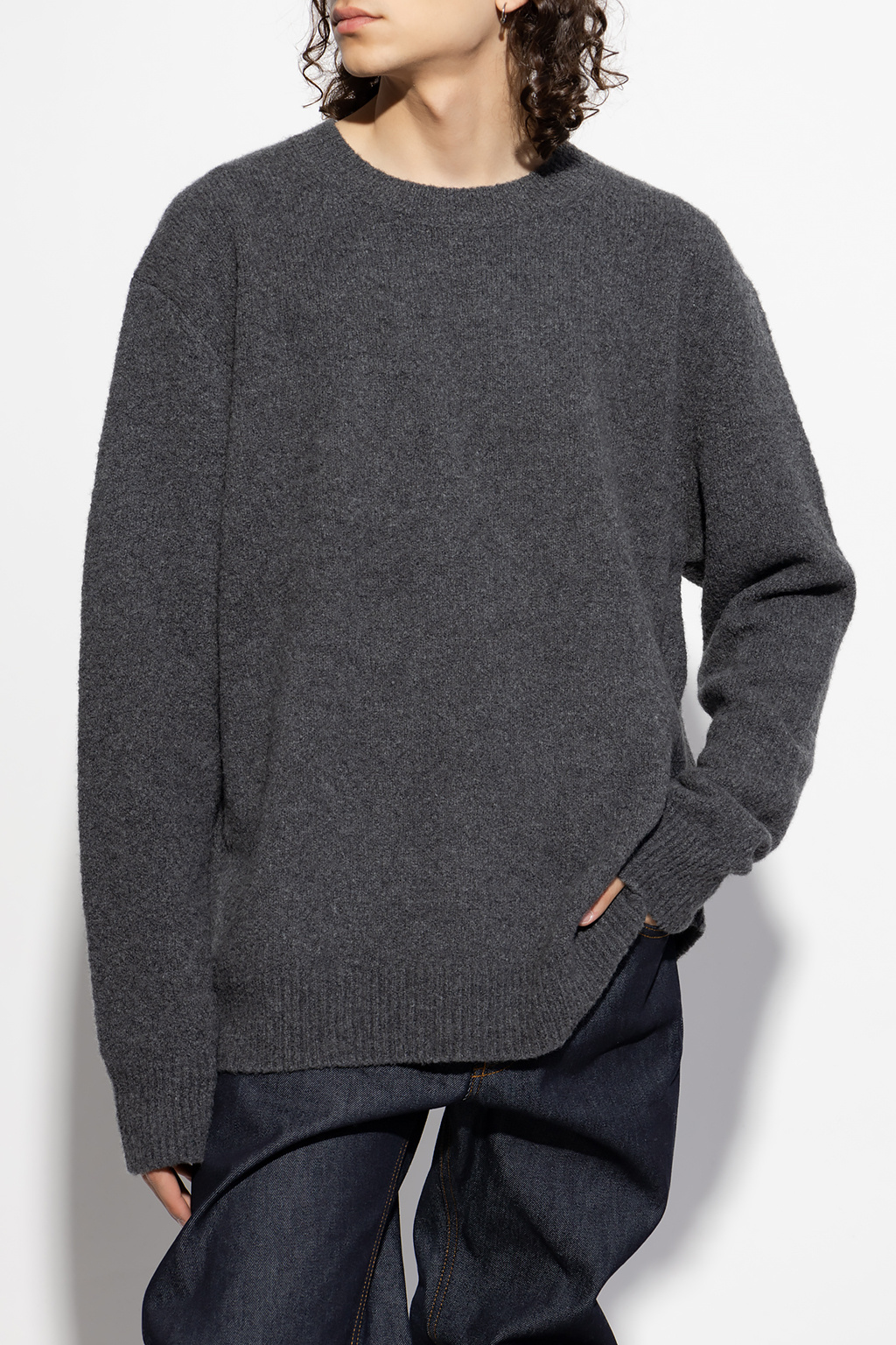 Dries Van Noten Cotton V-neck Sweatshirt