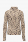 Raf Simons beige Ribbed turtleneck sweater