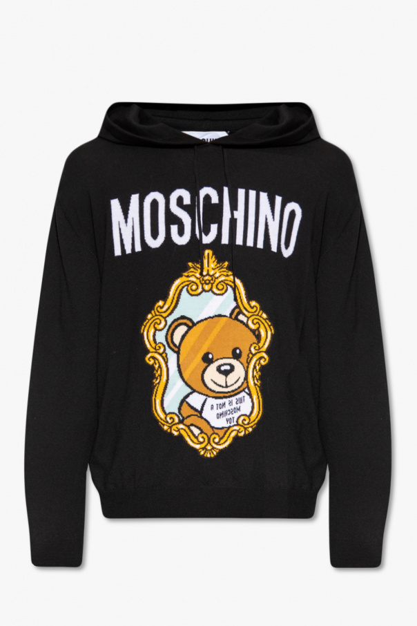 Moschino Reclaimed Vintage Inspired Gråmeleret t-shirt med lange ærmer og logo