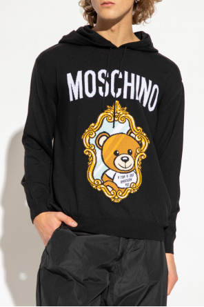 Moschino Reclaimed Vintage Inspired Gråmeleret t-shirt med lange ærmer og logo
