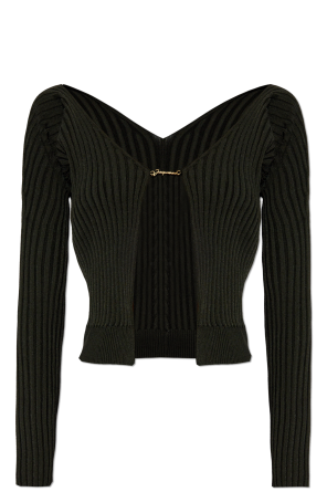 ‘Pralu’ ribbed top with logo