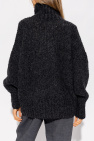 TOTEME GREY Relaxed-fitting turtleneck sweater
