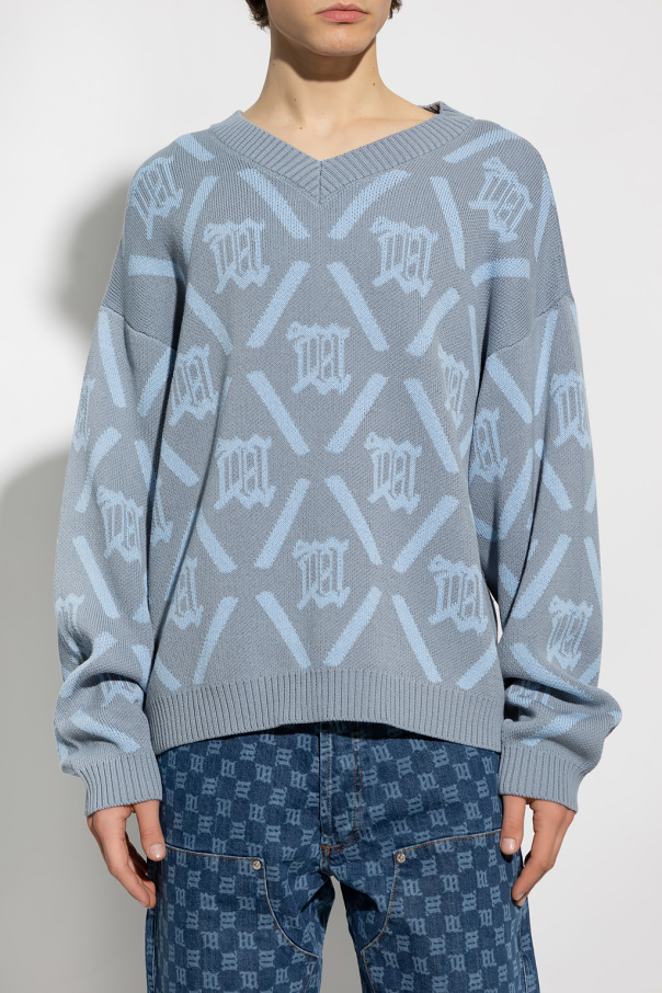 Blue Sweater with monogram MISBHV - Vitkac Italy