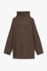 TOTEME BROWN Wool sweater with slits