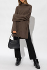 TOTEME BROWN Wool sweater with slits