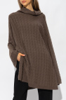 TOTEME BROWN Wool sweater with slits