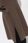 TOTEME BROWN Wool sweater with slits