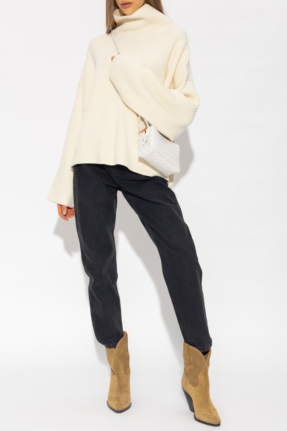 TOTEME Oversize turtleneck bandiera sweater