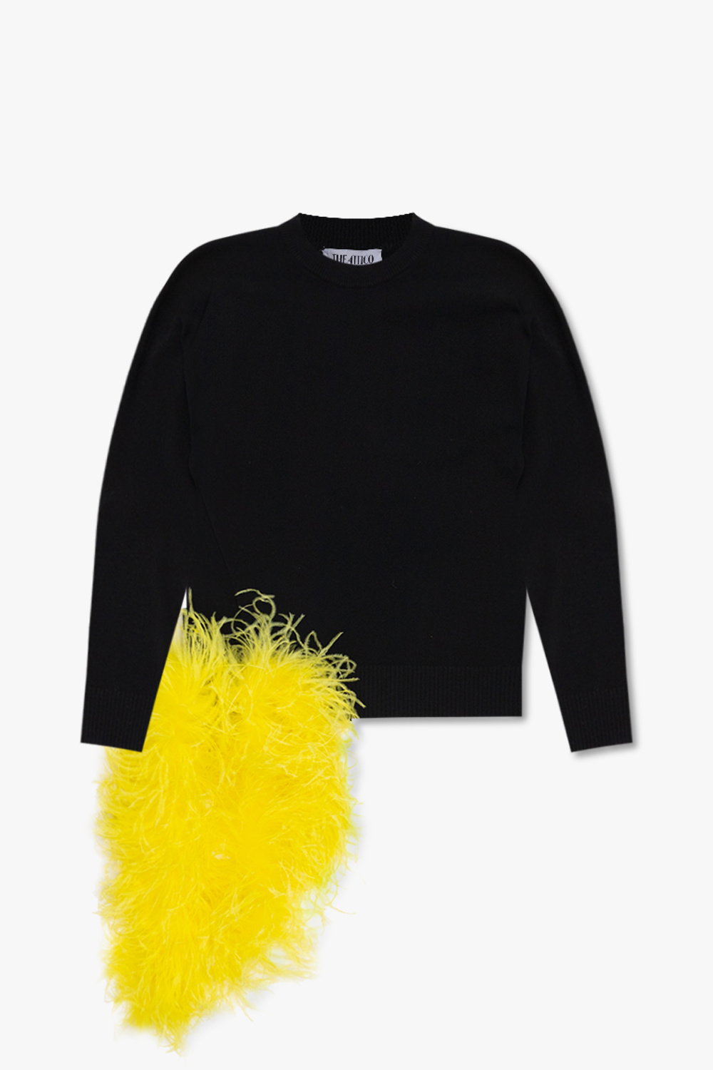 The Attico Sweater with ostrich feathers