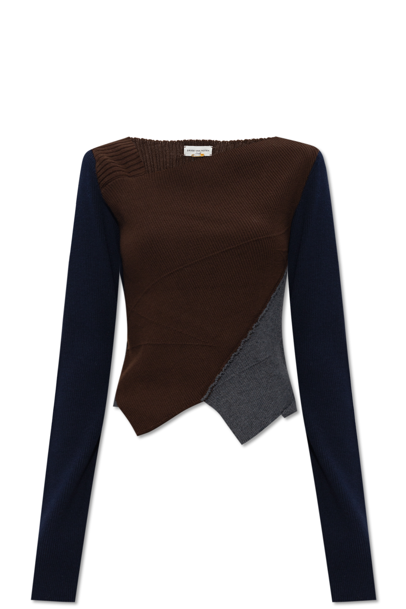 Dries Van Noten Asymmetrical wool sweater