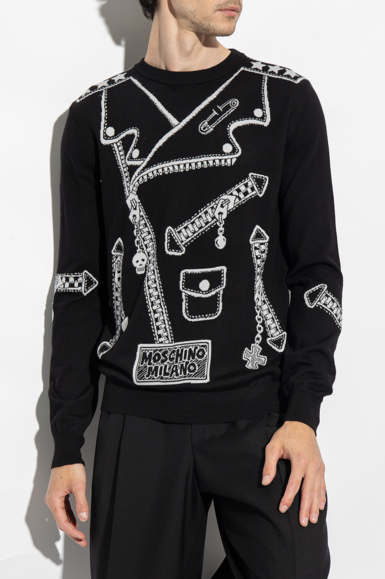 Black Wool sweater Moschino - Vitkac Spain