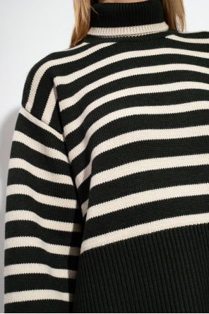 TOTEME Techmerino™ striped-tipping T-shirt Grün