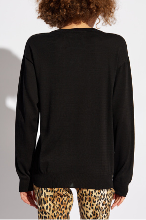 Moschino Sweter z wyszytym wzorem