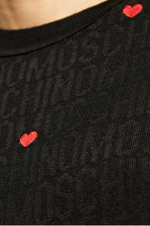 Moschino Sweter z wyszytym wzorem