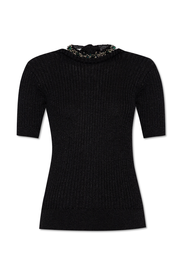 Dries Van Noten Top with shimmering appliqués
