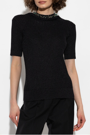 Dries Van Noten Top with shimmering appliqués