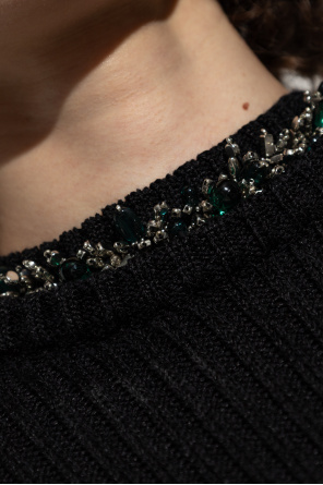 Dries Van Noten Top with shimmering appliqués