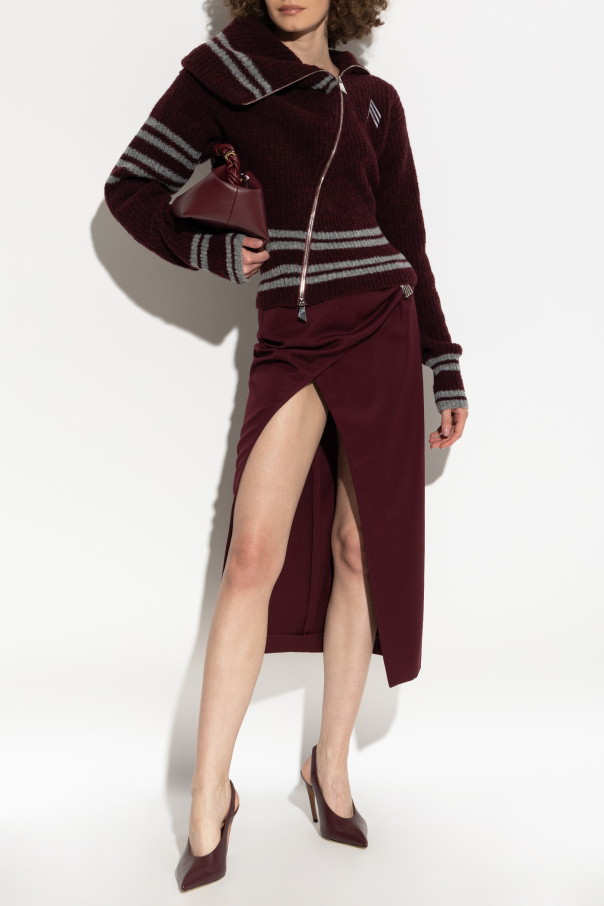 The Attico Cardigan with stand-up collar