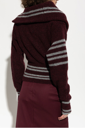 The Attico Cardigan with stand-up collar