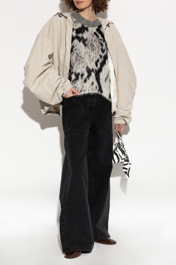 The Attico Sweater with wool trim