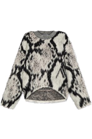 Sweter z wełnianym wykończeniem