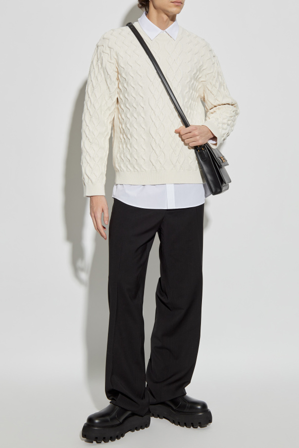 Moschino Sweter o dekoracyjnym splocie