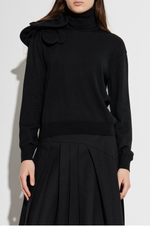 Moschino Turtleneck de lana con apliqué