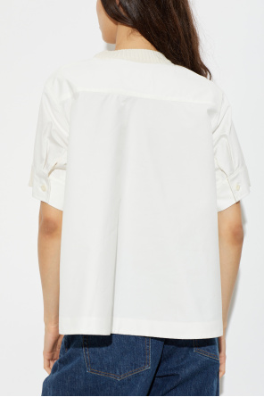 sacai Top de materiais combinados