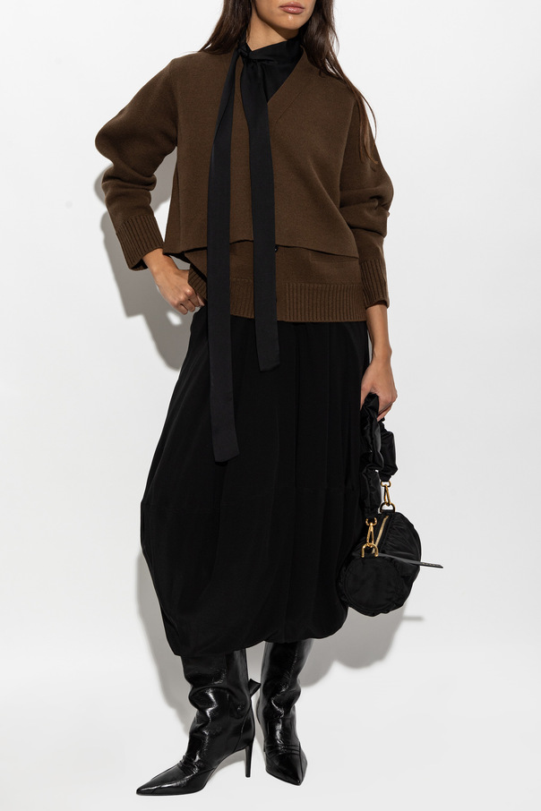 sacai Cardigan made from combined materials