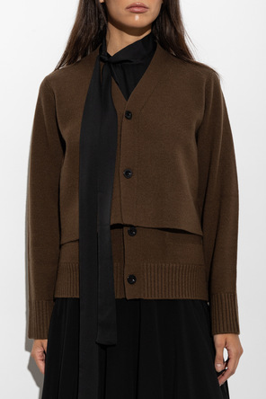 sacai Cardigan made from combined materials