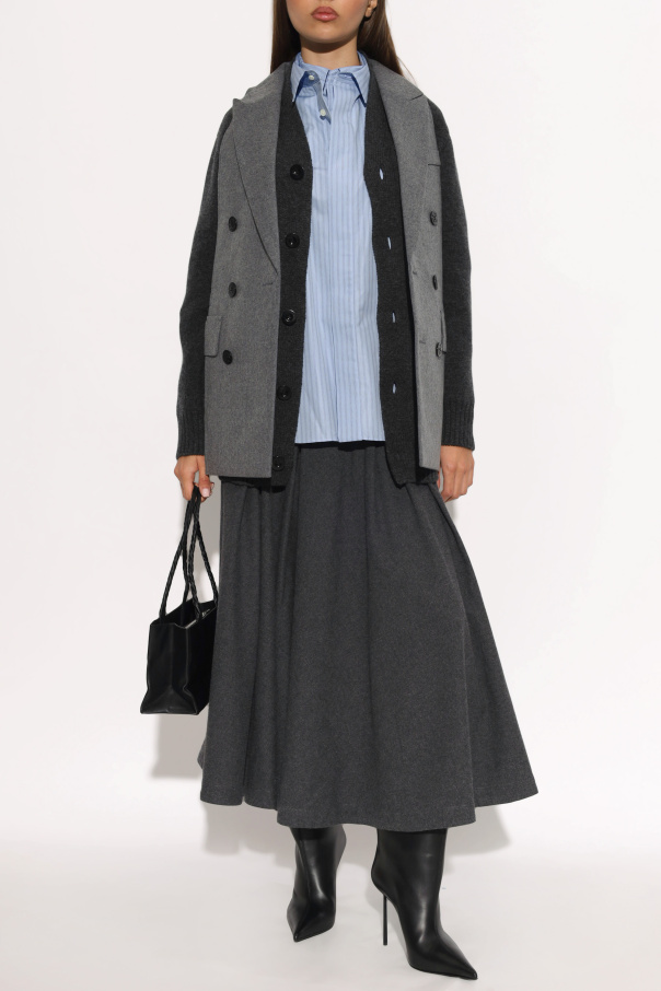sacai Cardigan with a decorative double-breasted panel