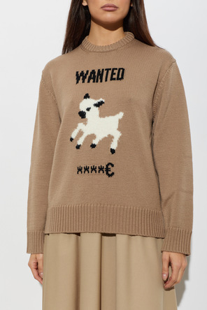Moschino Embroidered wool jumper