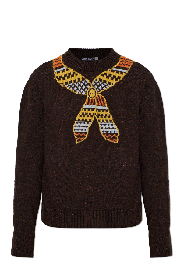 Sweater with a colorful pattern od Moschino