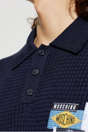 Moschino Wool polo with patches